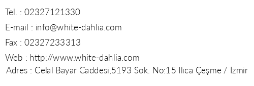 White Dahlia Hotel telefon numaralar, faks, e-mail, posta adresi ve iletiim bilgileri